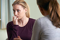 Picture of woman receiving counselling for panic disorder